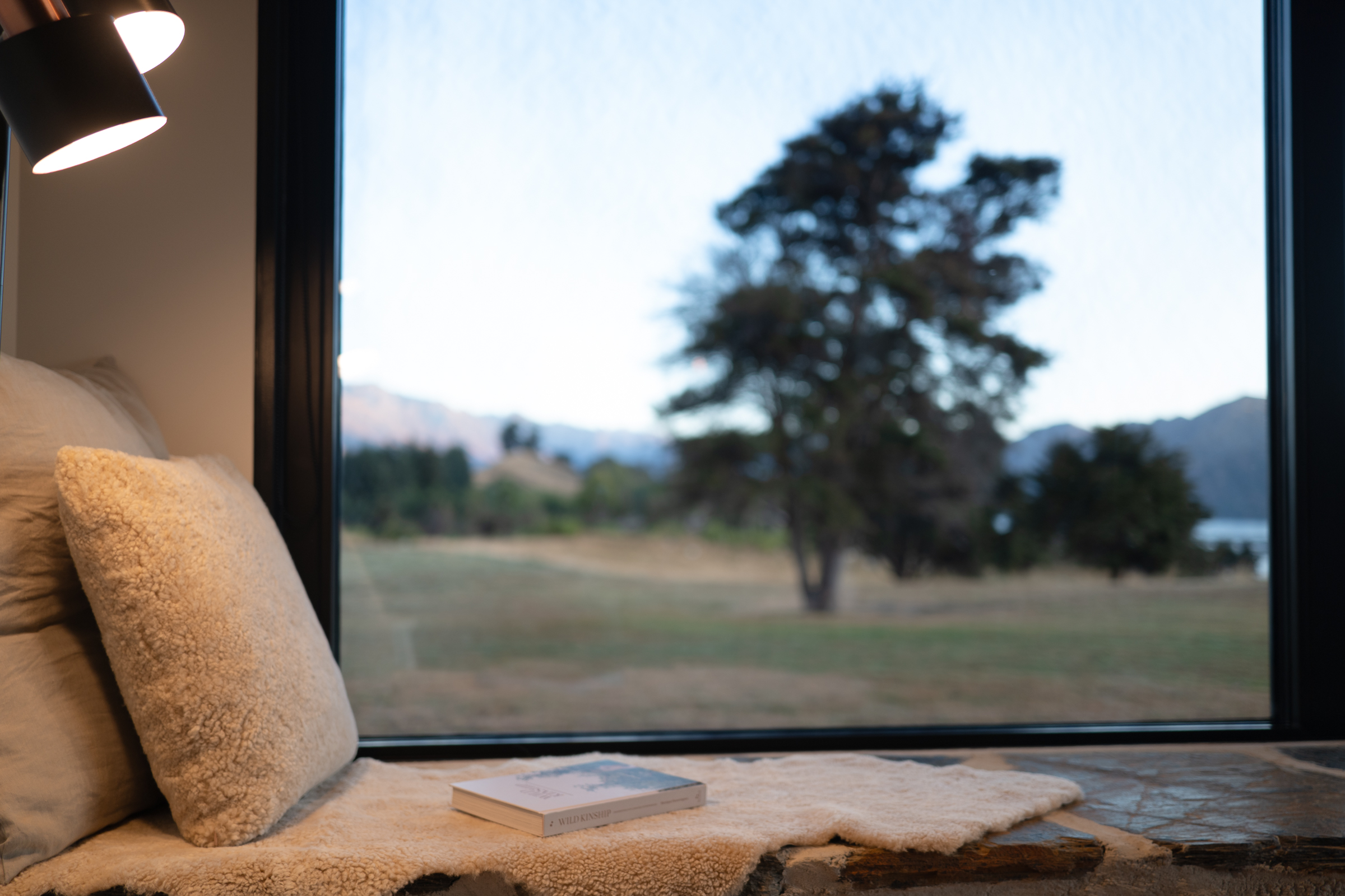 Lounge window seat with views